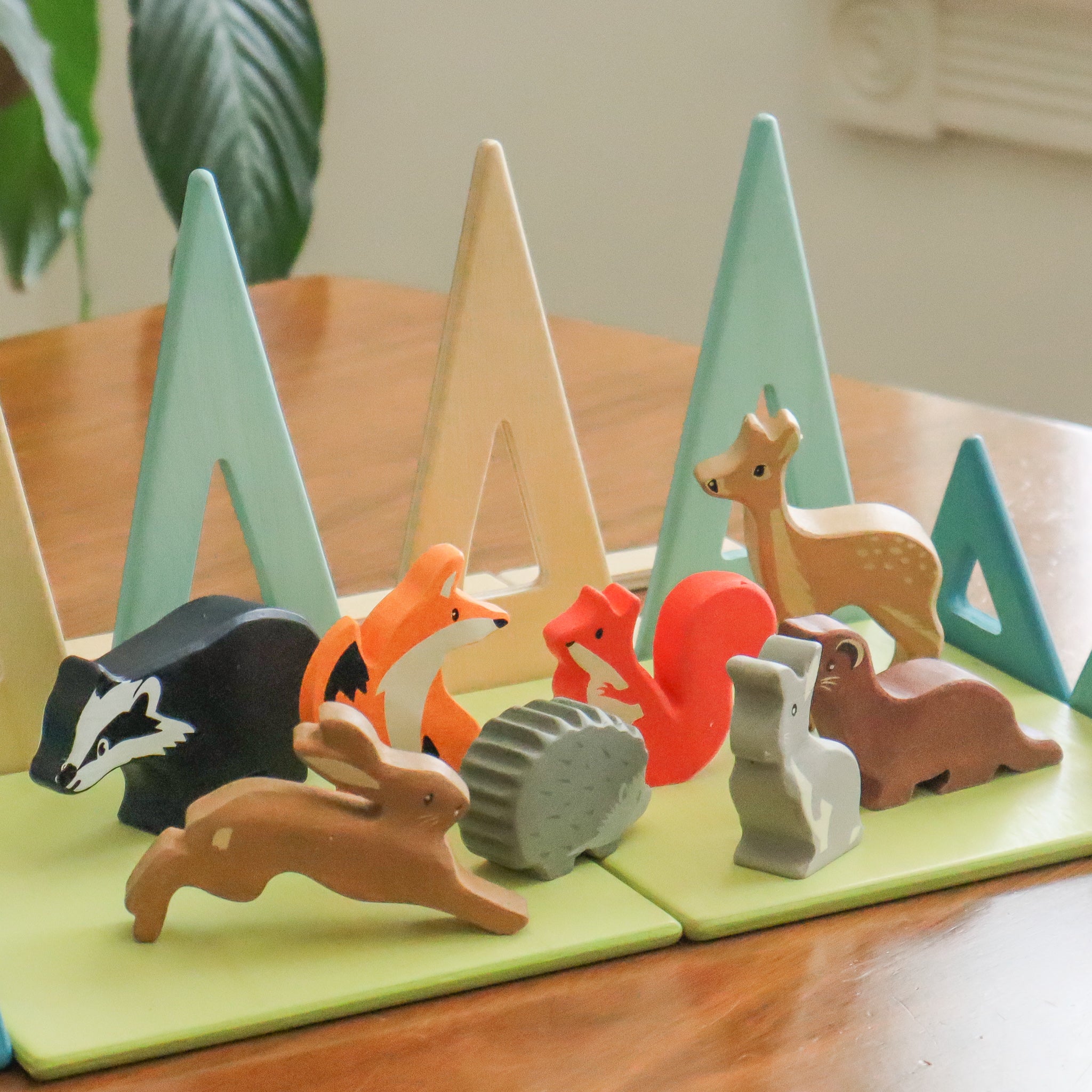 Woodland Animals with Display Stand