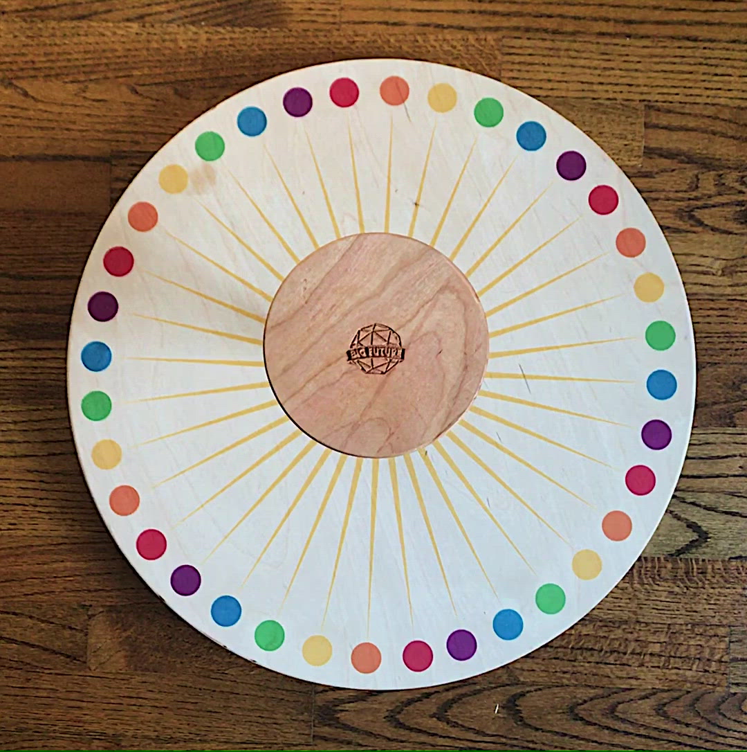 Wooden Toy Sit Spin and Grin Heavy Duty Lazy Susan Toy (Finished Stained  Sealed and/or Painted) Vestibular Stimulation Activity